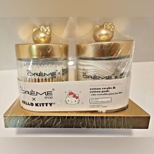 Hello Kitty x The Crème Shop Cotton Swabs and Pads Set With Stand Holder